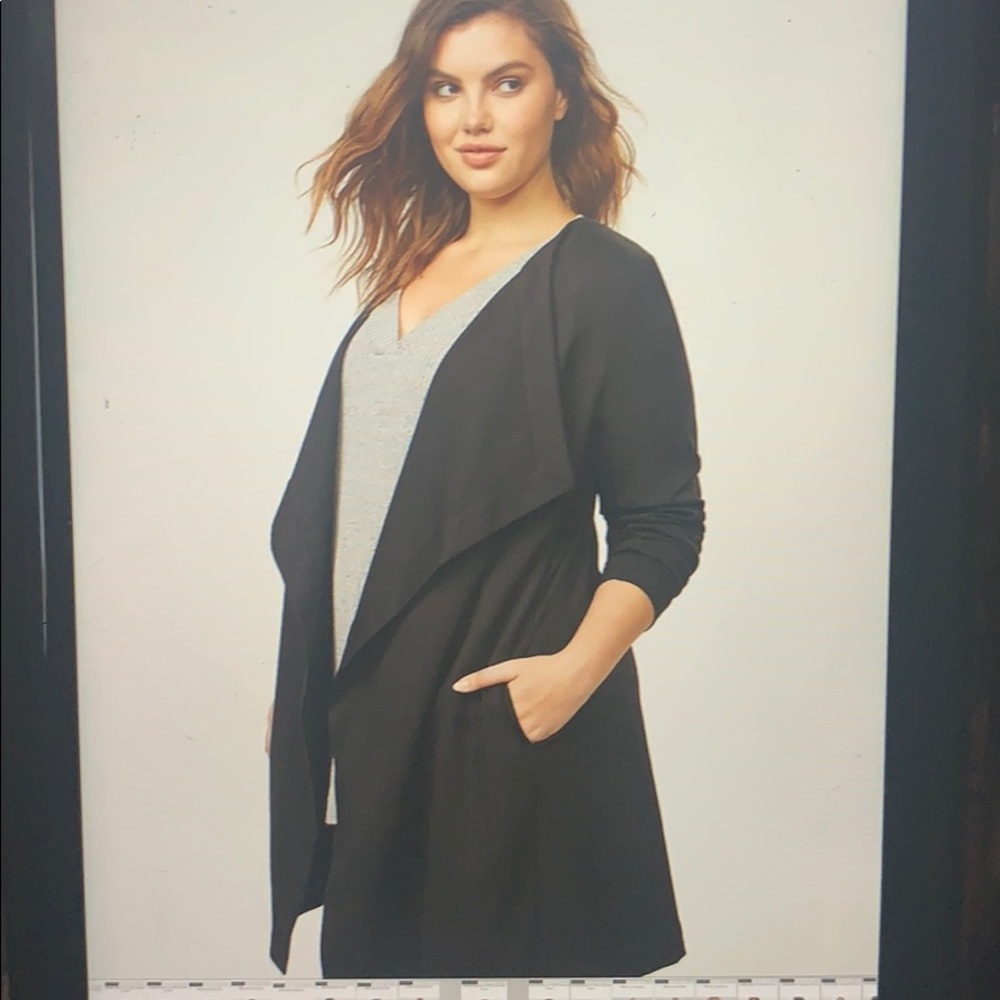 Lane Bryant Ponte Overpiece With Cascade Front